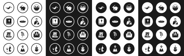 篮子里放着复活节彩蛋，面包是神圣的图片下载