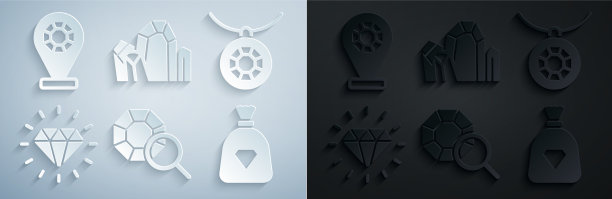 集宝石宝石吊坠项链钻石包与图片下载