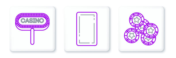 设线赌场筹码招牌和扑克牌图片下载