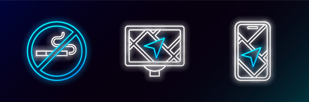 设置直线城市地图导航，禁止吸烟和GPS图片下载