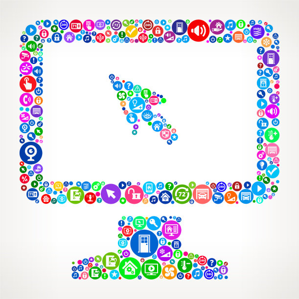 电脑显示器家庭自动化技术图标模式图片下载