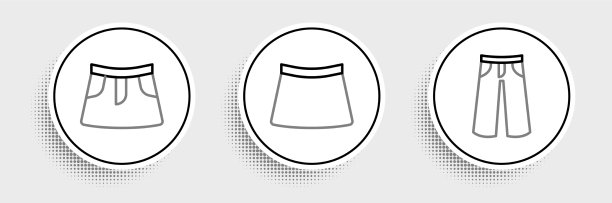 设置线裤子，裙子和图标图片下载