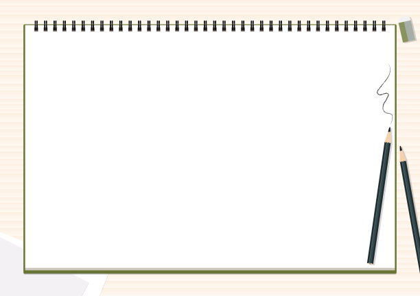 速写本和铅笔放在桌上，橡皮(白木纹)图片下载