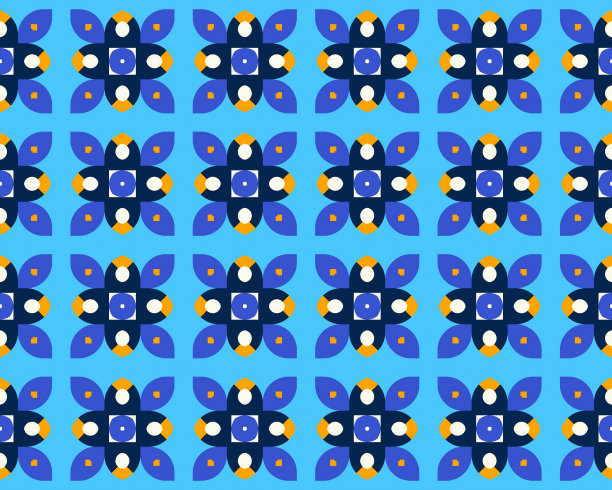 几何无缝抽象面料设计与多色图案原生部落对称完美图片下载