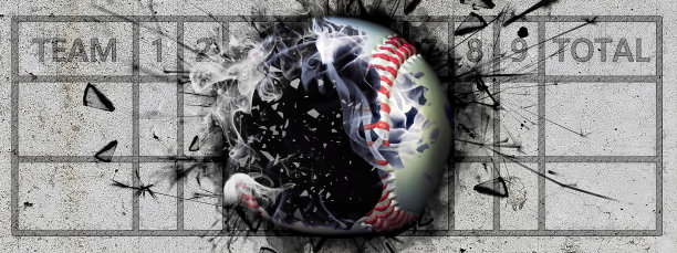 3d插图棒球卡在记分牌图片下载