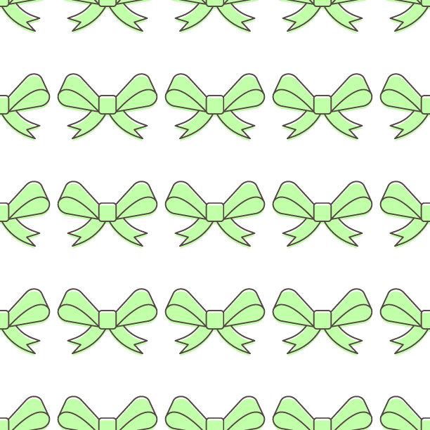 新年，礼物，礼物的概念。矢量无缝模式浅蓝色蝴蝶结在白色背景明信片，包装，印刷，纺织图片下载