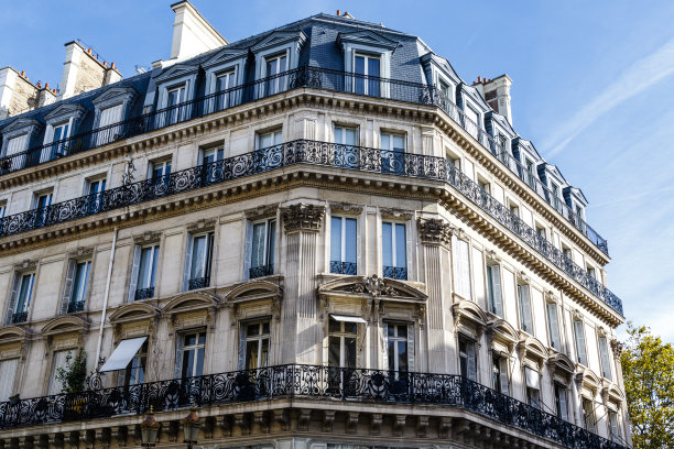 法国，欧洲，巴黎市中心的巴黎公寓图片下载