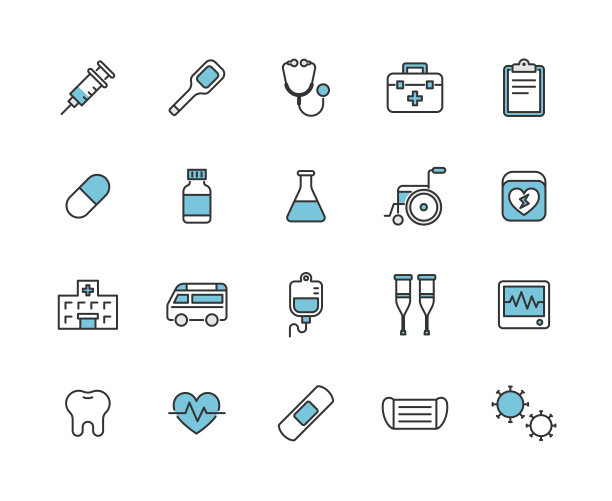 医疗图标套装(带颜色)图片下载