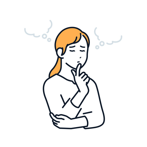 一个麻烦的年轻女人的简单矢量插图材料图片下载