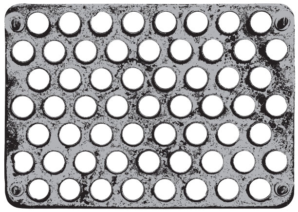 带圆孔和螺栓的金属格栅图片下载