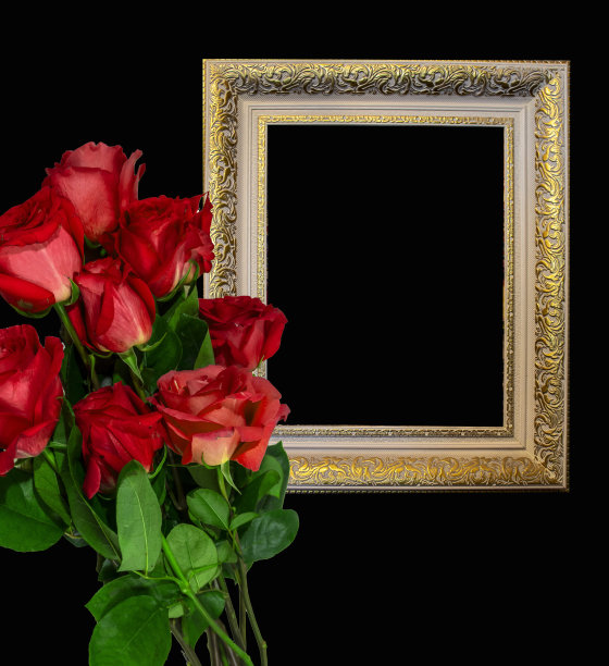 邀请参加带有红玫瑰的葬礼或纪念活动。还能用作横幅吗图片下载