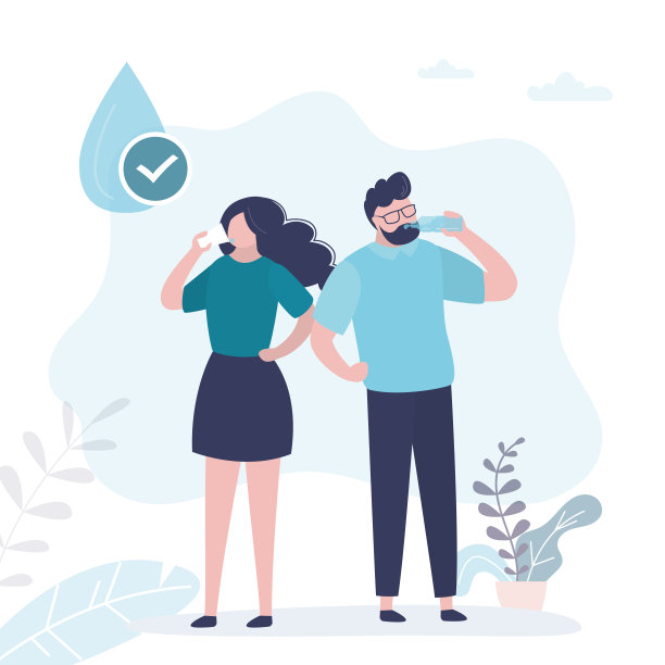 快乐的商务人士饮用干净的瓶装水、净化液。人们在休息时间喝水。健康的生活方式。纯净的水。图片下载