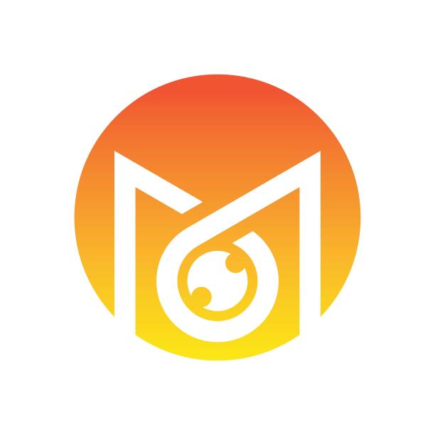 字母M和相机标志图片下载