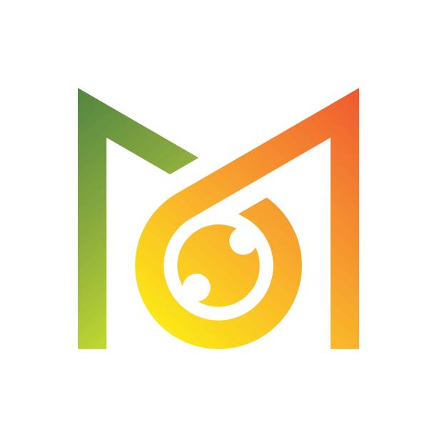 字母M和相机标志图片下载