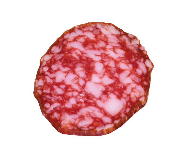 切片香肠孤立在白色图片下载