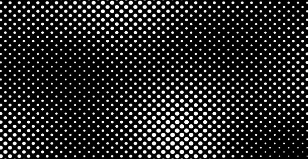 抽象黑白渐变半色调点光栅化背景。单色流行卡通漫画运动模式。复古，复古风格。图片下载