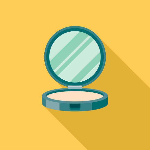 粉紧扁平设计美丽图标与侧影图片下载