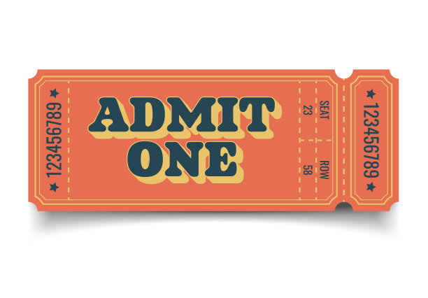 矢量复古票孤立孤立的白色背景。电影院，剧院，音乐会，戏剧，晚会，活动，节日的黑色和金色门票现实模板集。门票图标的网站。图片下载