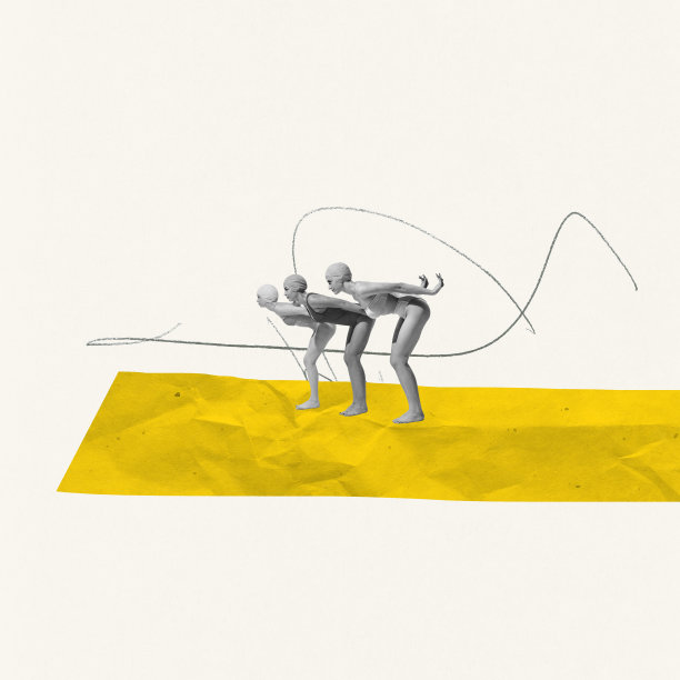 创意设计。三个年轻的女人穿着复古的泳衣摆姿势，准备潜水图片下载