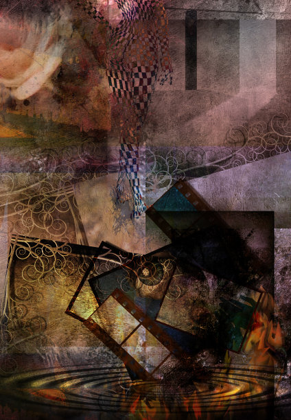 神秘的女人。现代艺术图片下载