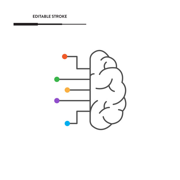 人工智能图标矢量设计。图片下载