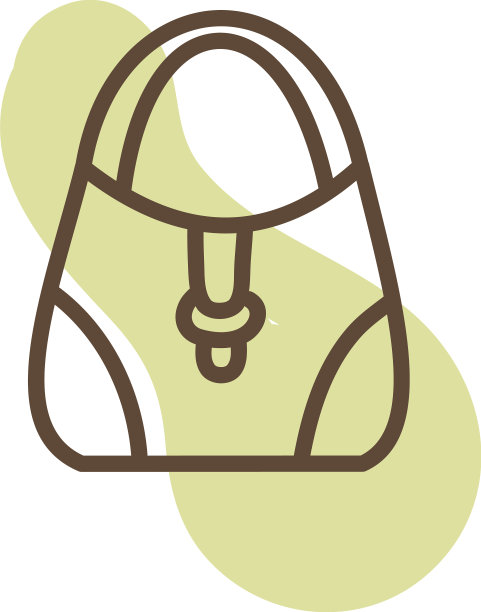 白色背景的绿色时尚包图片下载