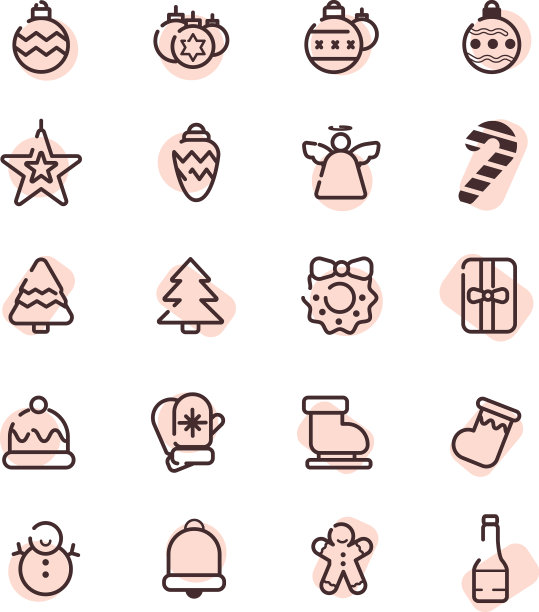 白色背景下的圣诞节庆祝活动图片下载