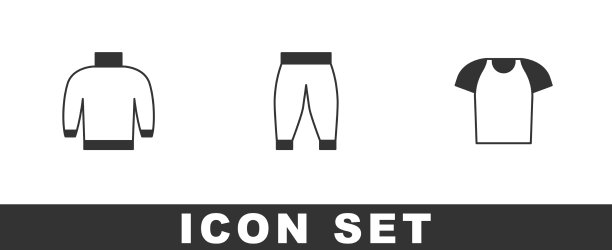 设置毛衣裤子和t恤图标图片下载
