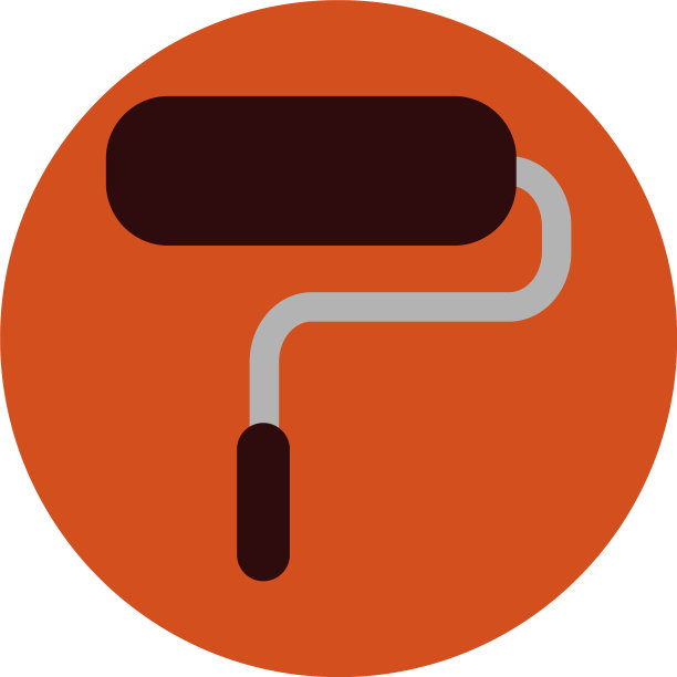 墙画辊上的白色背景图片下载