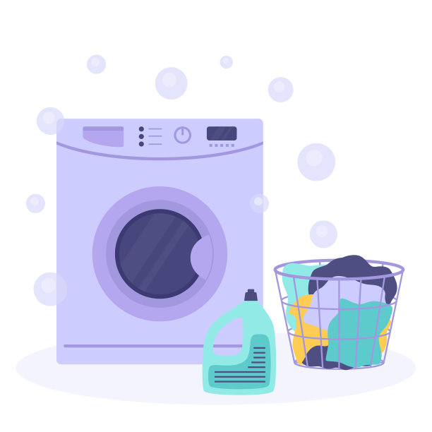 洗衣机里装着一篮子脏衣服图片下载