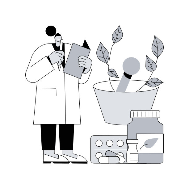 顺势疗法抽象概念矢量插图。图片下载