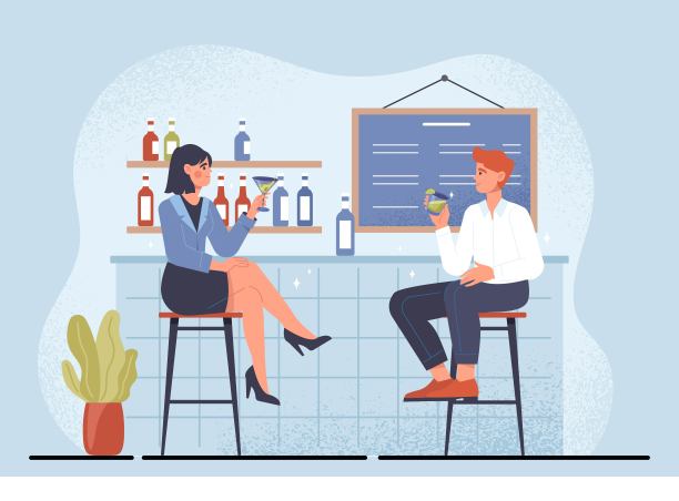 酒吧里的情侣图片下载