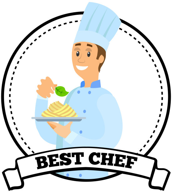 在咖啡馆里，厨师正拿着一盘意大利面，一盘意大利菜。男人拿着现成的食物图片下载