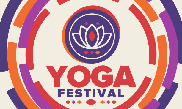 瑜伽的节日。健康的生活。一个探索自我，寻找和谐的活动。冥想，健身锻炼和身心平衡的工作。瑜伽锻炼。莲花。向量的海报图片下载