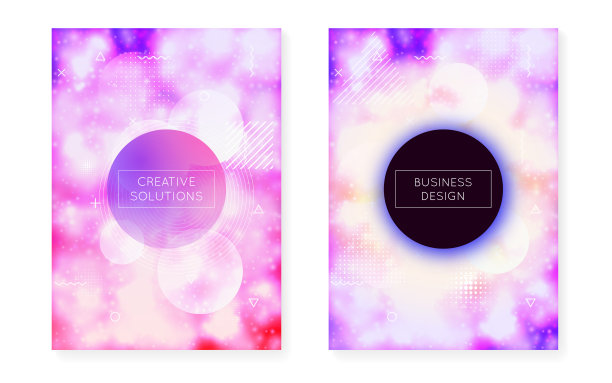 全息的形状。科学点。液体的模式。简单的传单。柔软的旗帜。空间夜光背景。紫罗兰光泽的质感。几何设计。紫色全息形状图片下载