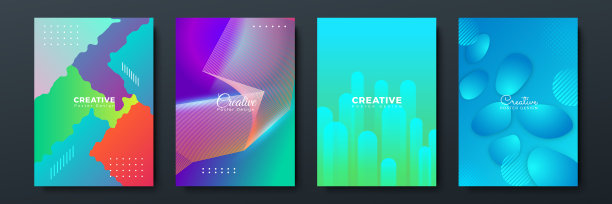 彩色渐变背景，抽象几何半色调图案，矢量时尚线条设计，半色调彩色渐变中的简约元素，现代图案背景图片下载