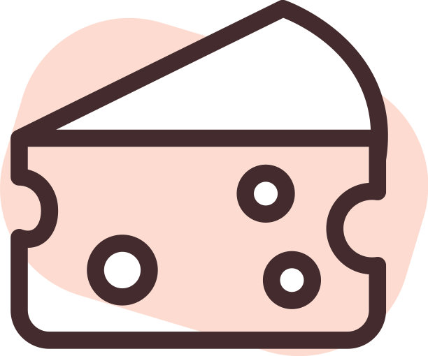 白色背景上的一片奶酪图片下载