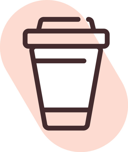 白色背景的塑料杯热咖啡图片下载