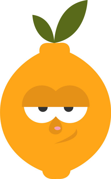 白色背景上漂亮的黄色柠檬图片下载