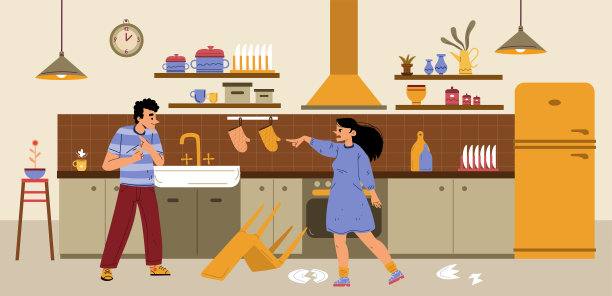 家庭冲突，情侣争吵图片下载