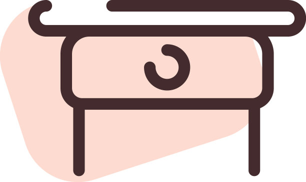 白色底色的粉色床头柜图片下载