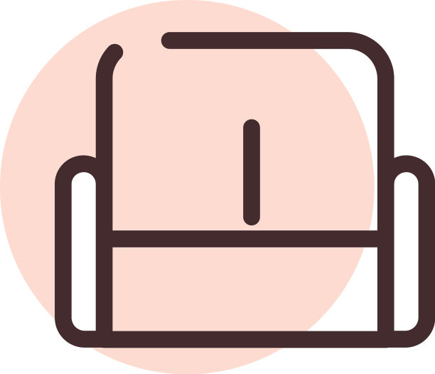 白色背景的粉色沙发图片下载