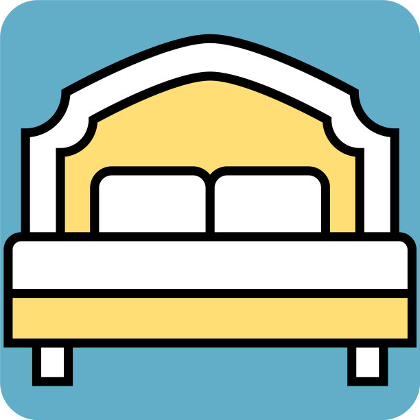 白色背景的大号床图片下载