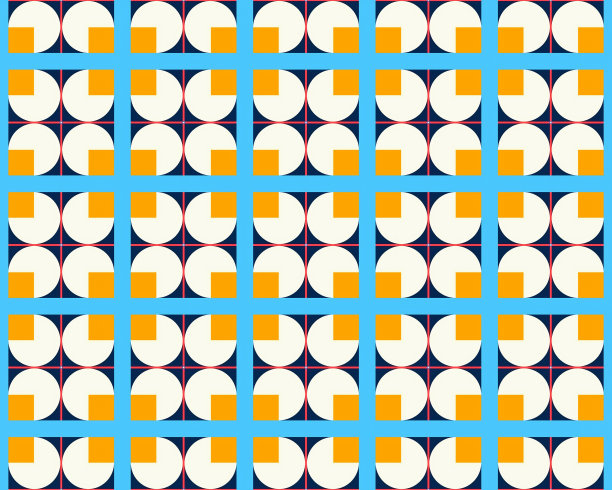 几何无缝抽象面料设计与多色图案原生部落对称完美图片下载