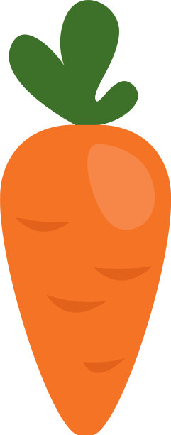 白色背景上的橙色胡萝卜图片下载