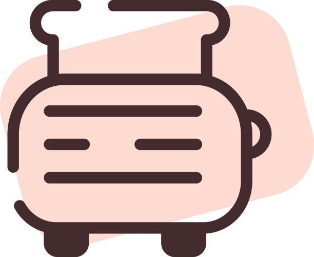 白色背景的电子烤面包机图片下载