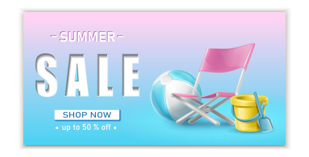 卡通的背景。夏季促销广告背景。图片下载