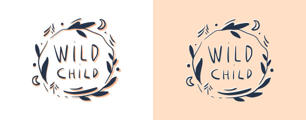 魔术线性野孩子。可爱的植物。民间艺术自然收藏。森林和花园元素。野生自然矢量插图。图片下载