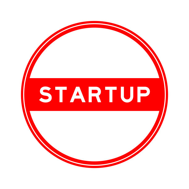 白色背景上的红色圆形印章贴纸图片下载