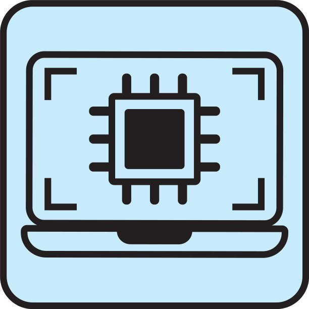 白色背景上的电脑芯片图片下载